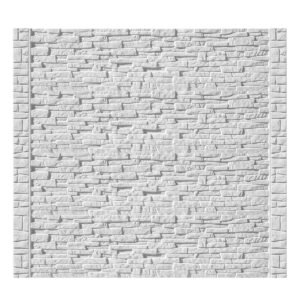 Placă gard beton 50×200 cm gri model clasic